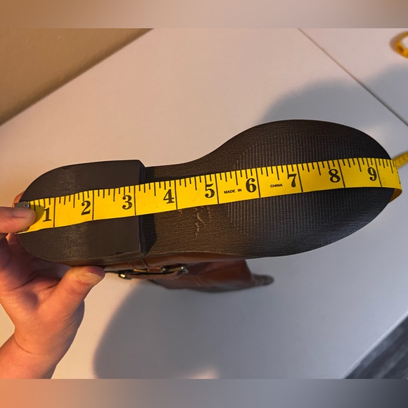 🆕 Marc Fisher Brown Leather Heeled Boots - Picture 11 of 12